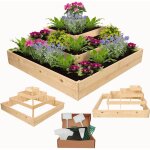 Modo24 potager sur�lev� bois zp08 45x119x119 cm, jardini�re balcon / terrasse pour herbes, l�gumes, kit ...