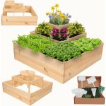 Modo24 potager sur�lev� bois zp08 45x92x92 cm, jardini�re balcon / terrasse pour herbes, l�gumes, kit ...
