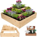 Modo24 potager sur�lev� bois zp08 54x119x119 cm, jardini�re balcon / terrasse pour herbes, l�gumes, kit ...