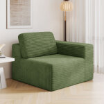 Module de canap� modulaire velours c�tel� - position droite, confort avec mousse � haut retour �lastique, ...
