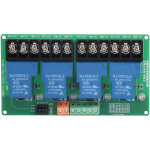 Module de relais 4 canaux 30a, courant de haut et bas niveau avec optocoupleur d'isolation 12v