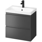 Cersanit - moduo - meuble avec lavabo, 57x60x38 cm, 2 tiroirs, anthracite s801 - 469 - dsm Cersanit - moduo - meuble avec lavabo, 57x60x38 cm, 2 tiroirs, anthracite s801 - 469 - dsm