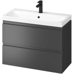 Moduo - meuble avec lavabo, 57x80x38 cm, 2 tiroirs, anthracite s801 - 468 - dsm - cersanit Moduo - meuble avec lavabo, 57x80x38 cm, 2 tiroirs, anthracite s801 - 468 - dsm - cersanit