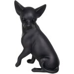 Le monde des animaux - chihuahua en rsine noire 24 cm