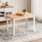 Mondeer table de salle � manger 138l x 90l x 75h cm pour 6 personnes, table de cuisine rectangle pour ...