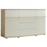 Monmobilierdesign - candy buffet 2 portes 4 tiroirs 175x101 cm courb  relief en bois design moderne ...