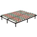 Monmobilierdesign - kept sommier  lattes ergonomique avec plots de soutien 180x200 cm avec pieds