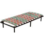 Monmobilierdesign - kept sommier  lattes ergonomique avec plots de soutien 90x200 cm avec pieds