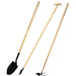 Monmobilierdesign - ogrod lot d'outils de jardinage pelle bche + binette + serfouette panne et langue ...