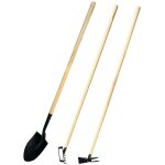 Monmobilierdesign - ogrod lot d'outils de jardinage pelle b�che + r�teau + serfouette panne et fourche ...