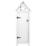 Abri de jardin en bois blanc 66 x 46 x 178 cm cabane cabanon toit en asphalte - imperméable - espace ... Abri de jardin en bois blanc 66 x 46 x 178 cm cabane cabanon toit en asphalte - imperméable - espace ...