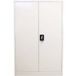 Monster shop - armoire de classement rangement bureau en acier gris clair m�tallique avec 2 portes et ...