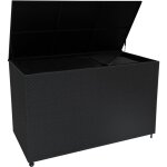 Coffre de rangement 996 l en rotin noir extrieur & doublure impermable housse coussin large terrasse ...