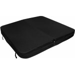 Couverture pour jacuzzi noir 200cm / 2m - pvc & cuir - spa housse de protection bche protectrice carre ...