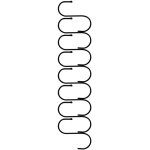 Crochets de suspension en acier noir en forme de s 8 x 7, 5 cm - rangement cuisine, salle de bain, voiture, ...