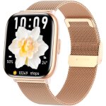 Montre connect�e rubicon rncf31 or rose / silicone rose / silicone violet / maille or rose