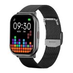 Montre connect�e rubicon rncf34 noire / silicone noir + bracelet en maille noire