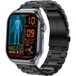 Montre connect�e rubicon rncf36 noire + bracelet en silicone noir + bracelet noir