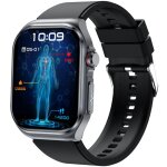 Montre connect�e rubicon rncf36 noire + bracelet en silicone noir