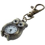 Montre porte - cls hibou petite montre de poche horloge porte - cls forme montre  quartz pendentif ...