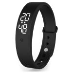 Crea - montre de rappel de vibrations avec jusqu' 10 alarmes quotidiennes (noir)