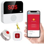 Montre d'urgence pour personnes ges, bouton d'urgence wifi intelligent tuya pour personnes ges, 1 ...