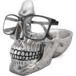 Monture de lunettes fantaisie en forme de t�te de mort avec plateau de rangement pour table de chevet. ...
