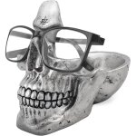 Monture de lunettes fantaisie en forme de t�te de mort avec plateau de rangement pour table de chevet, ...