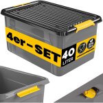 Monzana caisse de rangement robuste avec couvercle hermtique empilable sans bpa gain de place caisse ...