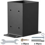 Mophorn - lot de 10 bases de poteau 101, 6 x 101, 6 mm, taille intrieure 91 x 91 mm, supports d'ancrage ...