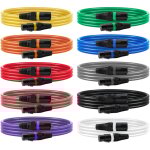 Mophorn lot de 10 c�bles xlr 1 m, c�bles de microphone dmx blind�s avec connecteurs m�les et femelles, ...