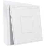 Mophorn - lot de 12 dalles de plafond suspendu 61 x 61 cm en feuille de pvc de haute qualit, installation ...