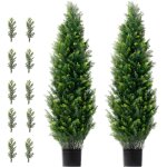 Mophorn - lot de 2 arbres topiaires artificiels en cèdre de 122 cm. faux pins et cyprès à feuilles persistante ... Mophorn - lot de 2 arbres topiaires artificiels en cèdre de 122 cm. faux pins et cyprès à feuilles persistante ...