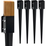 Mophorn lot de 4 piquets de sol pour poteaux de cl�ture, 36 x 4 x 4 po (diam�tre ext�rieur), piquets ...