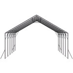 Mophorn abri de voiture m�tallique robuste 5, 8x7, 45 m, avec toit en acier et parois lat�rales amovibles, ...