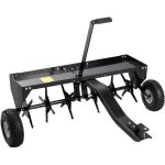 A�rateur de gazon remorqu�, 1016 mm, a�rateur de pelouse avec attelage universel, pointes de fer altern�es, ...