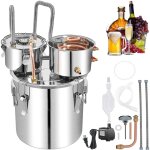 Mophorn alambic 50 l, distillateur d'eau sus avec condenseur et f�t thumper, chaudi�re � vin de 13, 2 ...
