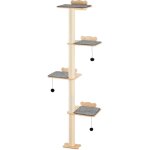 Mophorn arbre  chat  4 niveaux , ensemble de meubles pour chat  fixation murale avec 4 plateformes ...