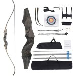 Mophorn arc recourb� d�montable en bois de 60 pouces, design ergonomique pour droitier, id�al pour la ...