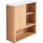 Mophorn armoire murale de salle de bain avec porte et �tag�re ajustable, meuble de rangement suspendu ...