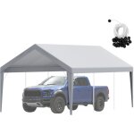 Mophorn - auvent de remplacement pour abri d'auto 12' x 20', bche robuste et impermable pour tente ...