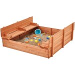 Mophorn bac � sable en bois, 52, 4 x 47, 2 x 16, 9 pouces, avec banquettes pliables et doublure inf�rieure, ...
