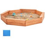 Mophorn - bac  sable en bois avec couvercle, 75, 6 x 75, 6 x 9, 1 po, bac  sable octogonal, bac  sable ...