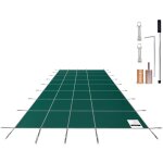 Bâche de sécurité pour piscines enterrées rectangulaires de 14 x 26 pieds, bâche de sécurité solide en ... Bâche de sécurité pour piscines enterrées rectangulaires de 14 x 26 pieds, bâche de sécurité solide en ...