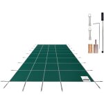 Mophorn b�che de s�curit� pour piscine rectangulaire enterr�e de 16 x 30 pieds, couverture solide en ...
