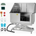 Mophorn baignoire pour chiens en acier inoxydable, station de lavage pour animaux de compagnie 127 cm ...