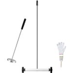 Mophorn balai magntique de 15 pouces avec roues, capacit de 8 lb, outil de ramassage tlescopique, ...