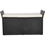 Mophorn banc de rangement ext�rieur en rotin synth�tique avec coffre de jardin 340 l, si�ge de terrasse ...