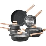 Mophorn batterie de cuisine antiadhésive 17 pièces, casseroles et poêles en granit pour cuisson à induction, ... Mophorn batterie de cuisine antiadhésive 17 pièces, casseroles et poêles en granit pour cuisson à induction, ...