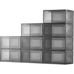 Mophorn botes de rangement  chaussures transparentes et empilables, lot de 9, adaptes aux chaussures ...